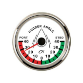 Rudder Angle Gauge - White Dial, Chromium Bezel, 10 - 190 Ohm, L - R Scale, Ø96 mm