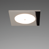 Prebit 24123107 - LED Recessed Light EBQ12-1 (Slave) Square, Matt Chrome, 10-30V DC, Max. 3W, Warm White