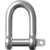 Ronstan RF617A Stainless Steel D Shackle, 1/4" Pin, Coined Head