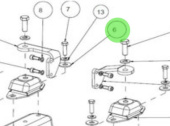 Nanni Diesel 39620800 - Engine Mount Washer for N3.21 Sail Drive Engines