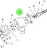 Nanni Diesel 970614621 - Sea Water Pump Cam for Marine Diesel Engines