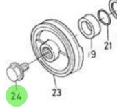 Nanni Diesel 970141517 - Crankshaft Pulley Bolt for HE and N-Series Engines