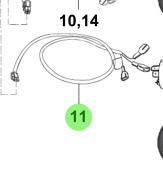 Bukh 00112-5S115 - Ignition Key Switch Wiring Harness for R210J and S270J Engines