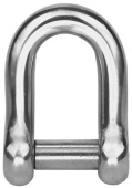 Hollex D-Shackle Forged With Hexagonal Bolt 6mm Stainless Steel 316