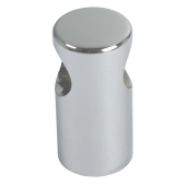 Foresti & Suardi Chromed Brass Central Handrail Terminal with 8 mm Support, Ø22–30 mm