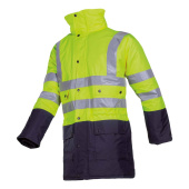 Sioen Winter Rain Parka Stormflash High-visibility Yellow/Navy Blue, Size XL
