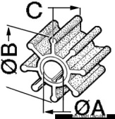 Osculati 52.320.00 - Impeller MERCURY/MARINER 6/9.8 HP