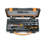 Beta 009000980 - Assortment Of 11 Sockets, 20 Bits And 7 Accessories In Metal Case