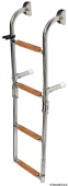 Osculati 49.566.04 - Ladder 4 Steps 850x247 mm AISI316 + Iroko
