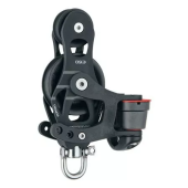 Harken 6265 - 60mm Aluminum Element Fiddle Block Swivel, Cam Cleat