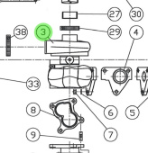 Bukh 611L0150 - Turbocharger for DV32 and DV48 Engines From 2020 Onward