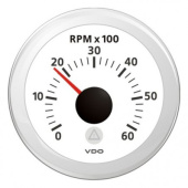 VDO A2C59512348 - Veratron ViewLine Tachometer 6.000 RPM White 52mm