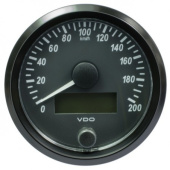 VDO A2C3832940001 - SingleViu Speedometer 200 Km/h Black 80mm