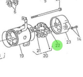 Nanni Diesel 970310990 - Starter Motor Brush for 4.330TDI and 4.340TDI Engines