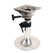 Allpa Aluminum Belle Deluxe Adjustable Pedestal, H=310-450mm, 360° Swivel, Base Ø254mm, Aluminum