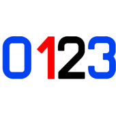 Bainbridge 380 mm Sail Numbers Plain Style Self-Adhesive for Polyester and Laminate Sailcloth - 10 Pieces