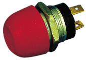 Allpa Chromed Brass Push Button Switch, 20a, Bore Ø21mm, With Red Button (Watertight)