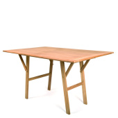 Teak Foldable Black Stripe's Large Table 125x80x70cm