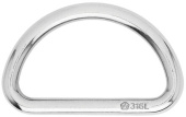 Wichard 6712 - D-Ring Stainless Steel 6 x 50 mm - 10 pieces