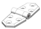 TruDesign Hinge Short 96 x 35 x 13 mm, White