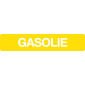 Marine Diesel Fuel (Gas Oil) Identification Sticker, Dutch, Soft PVC, 100×20 mm
