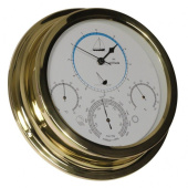 Altitude Tide Clock With Barometer/Thermometer/Hygrometer Brass Ø224 mm