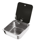 Allpa Square Sink With Glass Lid And Cold Water Tap 350x320x150mm