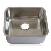 Square Stainless Steel Sink - Central Drain