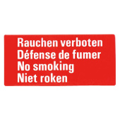 Marine No Smoking Self-Adhesive Sign in 4 Languages, Soft PVC, 150×70 mm