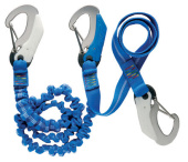 Wichard 7006 - Safety Line 1 Fixed, 1 Elastic 1-2 m with 3 Safety Hooks