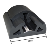 Allpa PVC Fender Profile 'Bino', B=90mm, Black (12mtr)