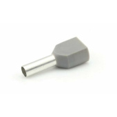 Double Ferrule Wire Connector - Black, 2 x 1.5 mm², 100 pcs