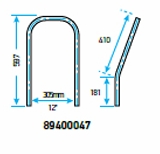 Lewmar 89400047 - Extended Kickback Guardrail