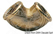 Osculati Brass 90° Female/Female Elbow Fitting, Threaded Pipe Connector