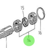 Nanni Diesel 970307481 - Sea Water Pump Bearing for HE and N4 Engines