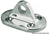 Osculati AISI 316 Stainless Steel Lifeline Base Plate – Deck Mount, 10 mm Eye
