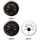 VDO Voltmeter Ø 52 mm Black Color Scale 8-16V 12V