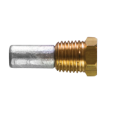 Tecnoseal 02800T - Beta Marine Pencil Anode Ø 9,5 L.20 Complete With Brass Plug Th. 1/4''bspt