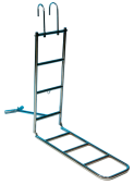 Allpa Stainless Steel Bow Ladder, 7-Steps, With Adjustable Bow Support & Hooks For Pulpit, Tube Ø25mm