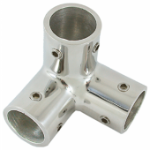 FNI AISI 316 Stainless Steel 3-Way Pulpit Corner, Ø22–25 mm