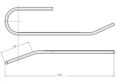 Lewmar 89400033 - Guardrail Kickback Enguard STBD