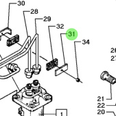 Bukh 000E1185 - Counter Plate for Fuel System Clamp on DV24RME, DV29RME and DV32 Engines