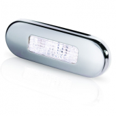 Hella Marine Oblong LED Courtesy Light - 30° Light White Light - Polished Stainless Steel