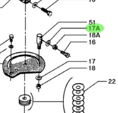 Bukh 522C2871 - Brass Washer for DV24RME, DV29RME, and DV32 Engines