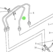 Nanni Diesel 970492110 - Fuel Injection Line for 2.60HE and 3.90HE Engines