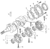 Nanni Diesel 970314248 - ASSY BRG.CASE,MAIN for N3.21