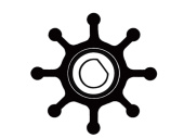 Jabsco 14750-0001B - Impeller B32xH12 Shaft 8 Flat Single 8-Blade