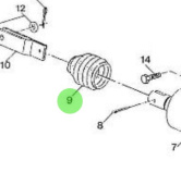 Nanni Diesel 970302157 - Stop Solenoid Bellows for Electrical Stop System