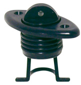 Nuova Rade 95782 - Drain Sockets with Captive Plug, Oval 60x30mm Black