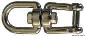Osculati Mirror-Polished AISI 316 Stainless Steel Swivel with Eye and Flush Pin Shackle